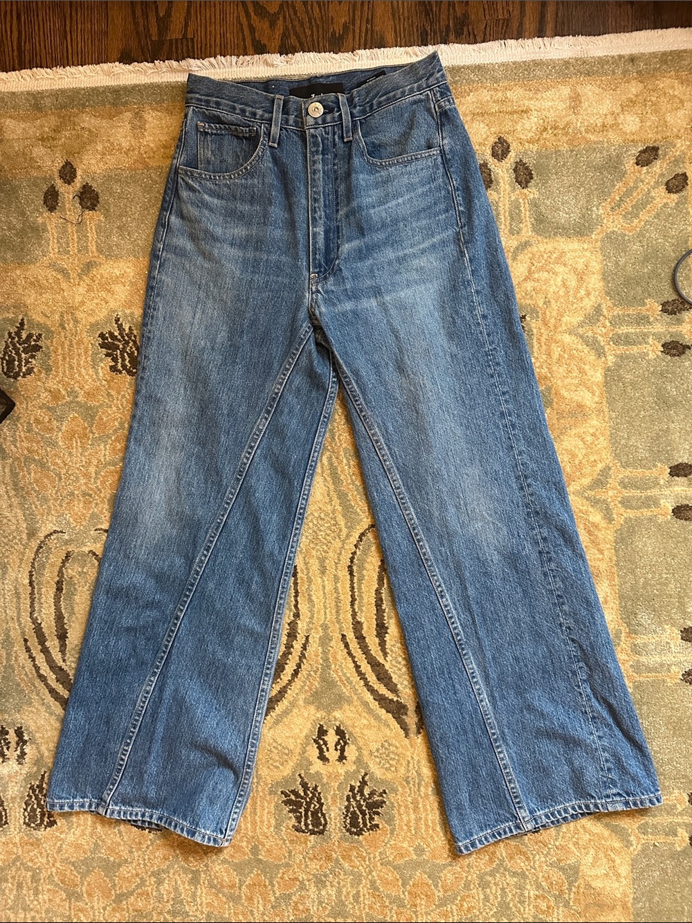 3x1 Distressed Medium Blue Denim Jeans